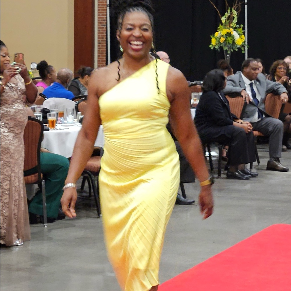 Yellow One Shoulder Dress